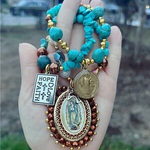 Real stones  Virgen of Guadalupe bracelets